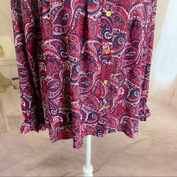 Michael Kors Abstract Ruffle Shoulder Cuff Top - Picture 5 of 8